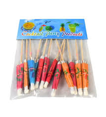 Mini Colorful Cocktail Umbrellas Pack 12