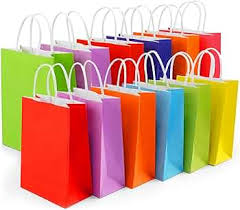Colorful Paper Gifts Bags 33x26cm Collections