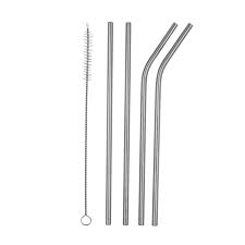 Reusable Stainless-Steel Straws with Cleaning Tool