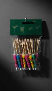 Mini Colorful Cocktail Umbrellas Pack 12